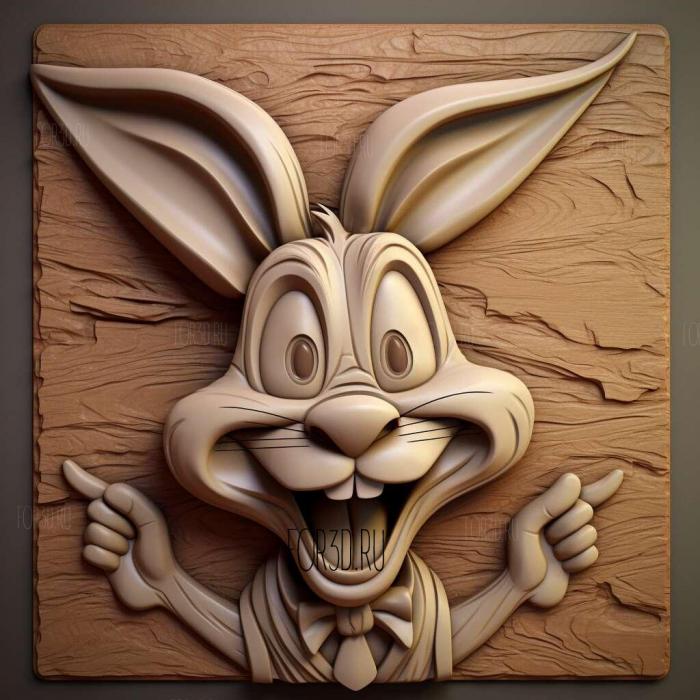 st Bugs Bunny 4 3d stl модель для ЧПУ